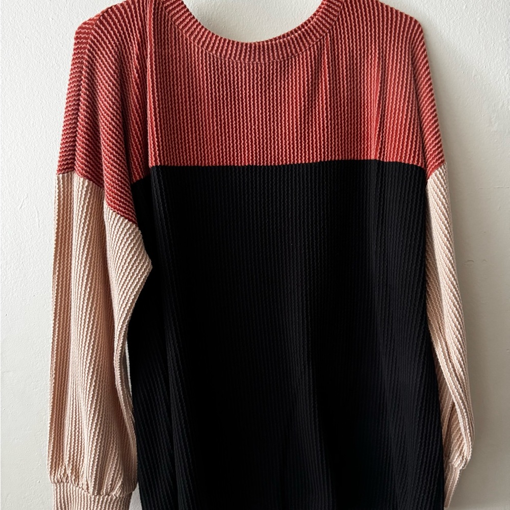 Colorblock Long Sleeve Sweater